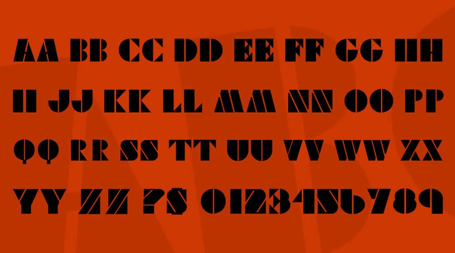 Viking Free Stencil Font