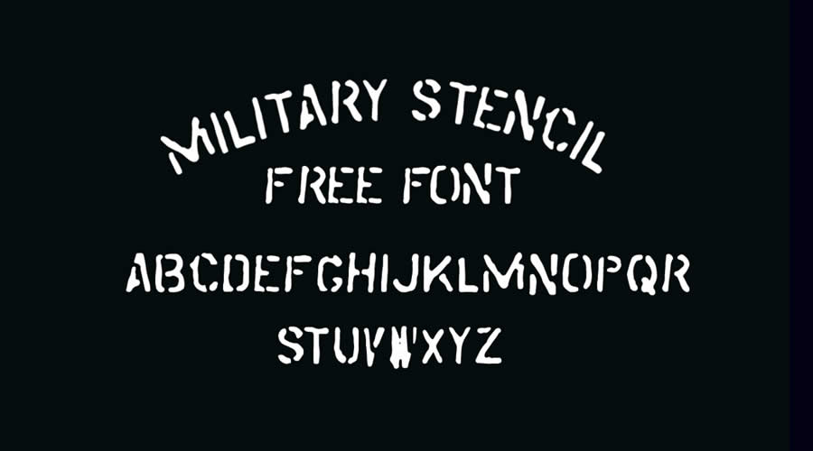 Military Hand-Drawn Stencil Font