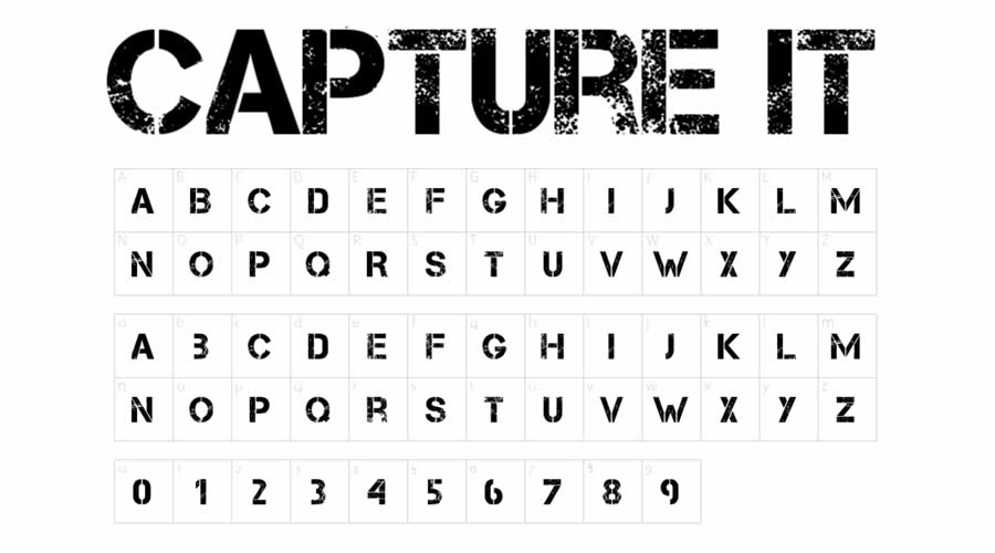 Capture It Free Stencil Font