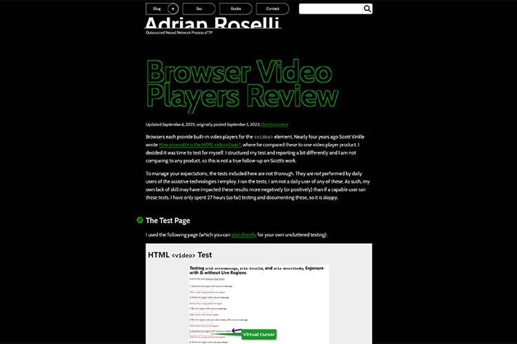Browser Video Players Review