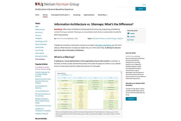 Information Architecture vs. Sitemaps: What's the Difference?