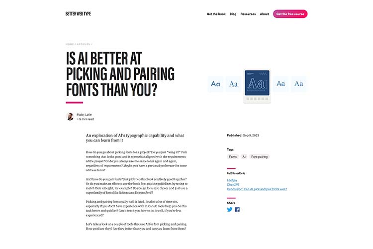 Is AI better at picking and pairing fonts than you?