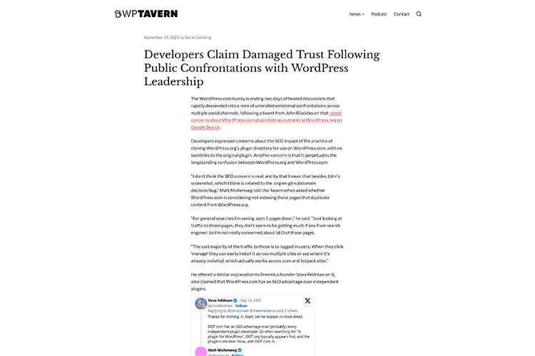 Developers Claim Damaged Trust Following Public Confrontations with WordPress Leadership