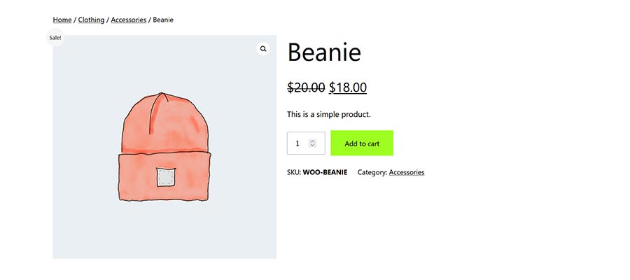 The default WooCommerce layout is familiar to users.