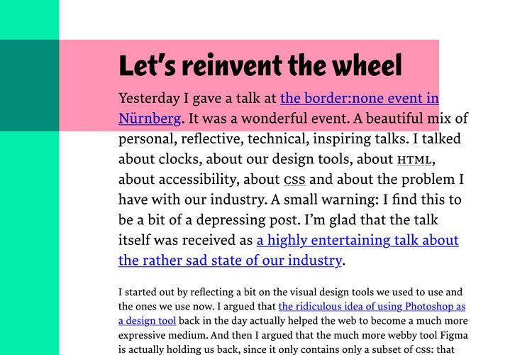Lets Reinvent the Wheel