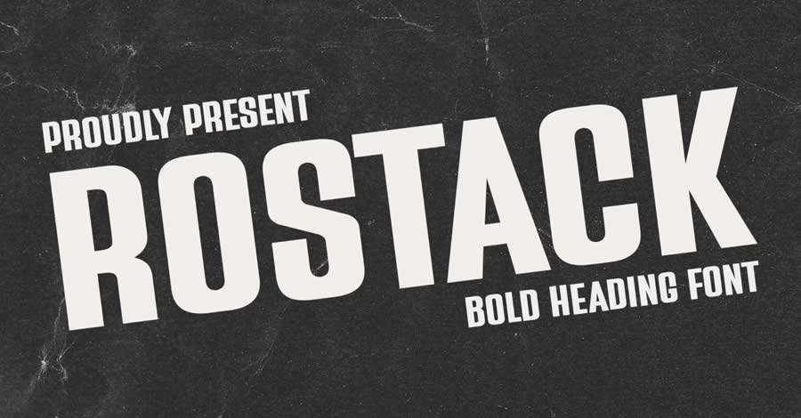 Rostack Bold Heading Font Creatives Designers