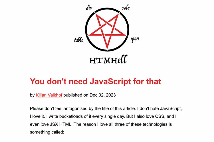 You Don't Need JavaScript for That