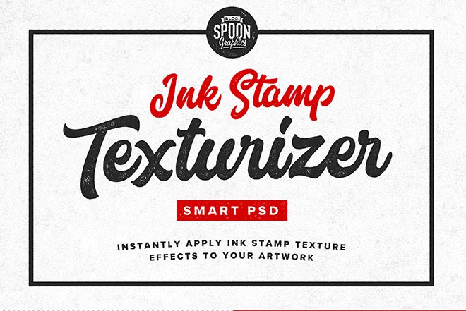 Ink Stamp Texturizer Smart PSD for Adobe Photoshop