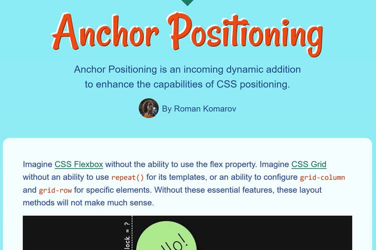 Anchor Positioning