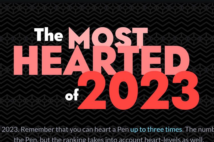 The Top Pens of 2023 on CodePen