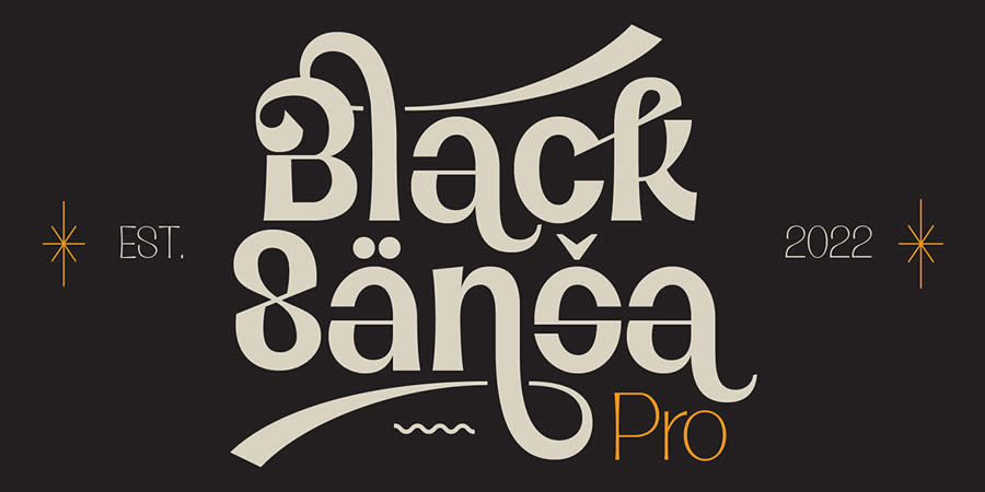 Black Sansa Thin Display Font Free