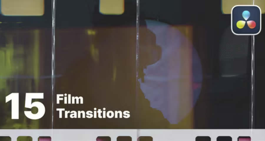 4K Grungy Film Transition Pack for DaVinci Resolve