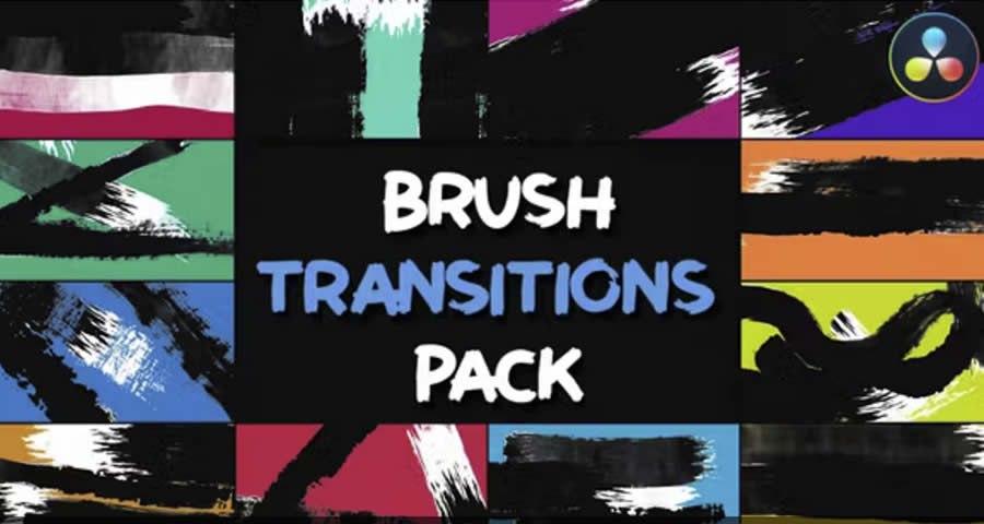 Brush Transition Pack for DaVinci Resolve