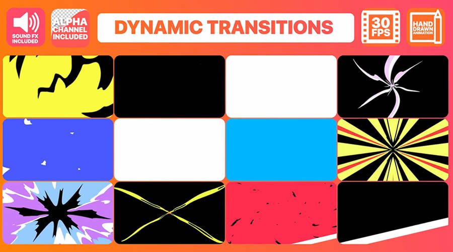 Dynamic Transitions Premiere Pro MOGRT