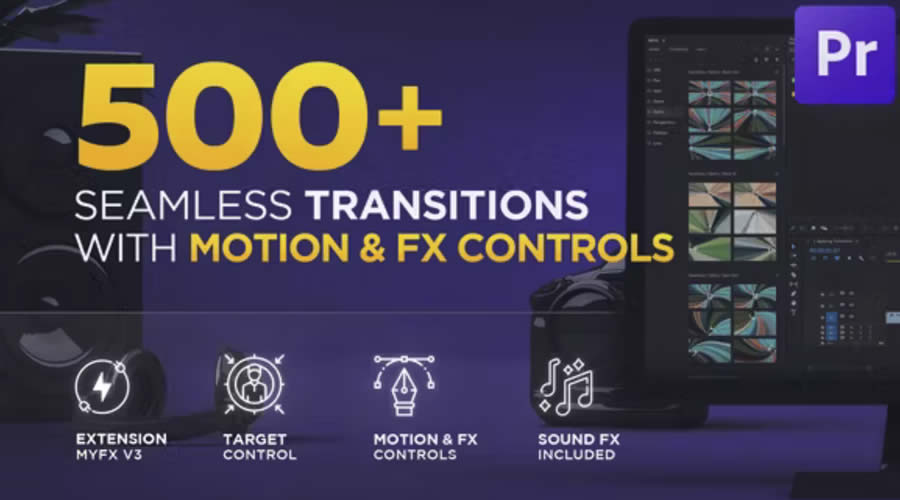 500+ Seamless Transitions for Premiere Pro