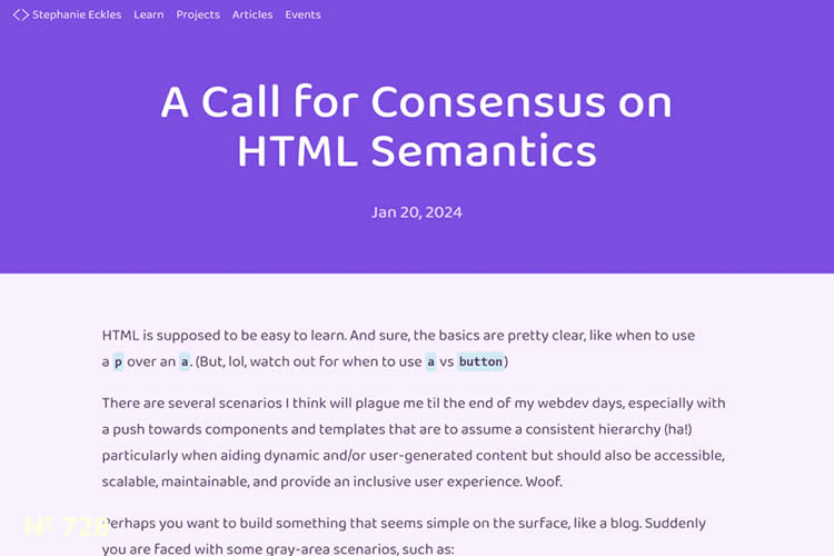 A Call for Consensus on HTML Semantics