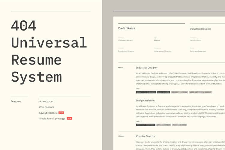 Universal Resume System