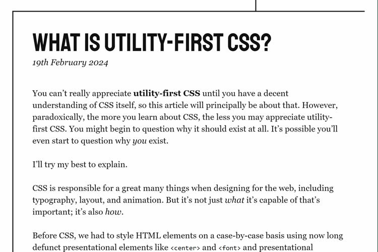 What is Utility-First CSS