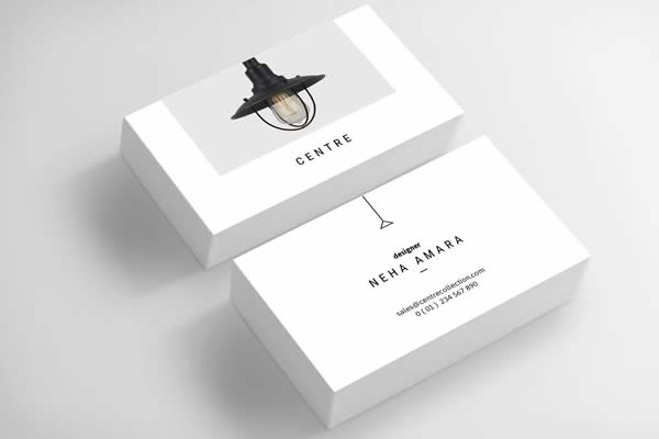 Centre InDesign Business Card Template INDD