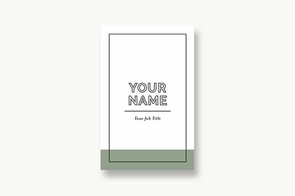 Bold & Minimal InDesign Business Card Template INDD