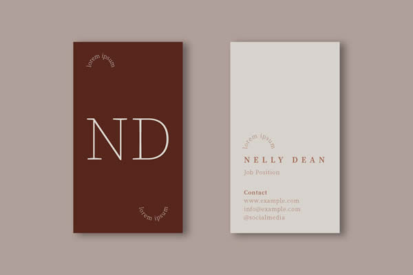 Simple & Warm InDesign Business Card Template INDD