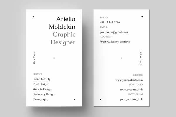 Beautiful Type InDesign Business Card Template INDD