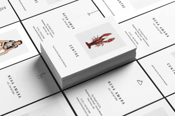 Center Vertical InDesign Business Card Template INDD