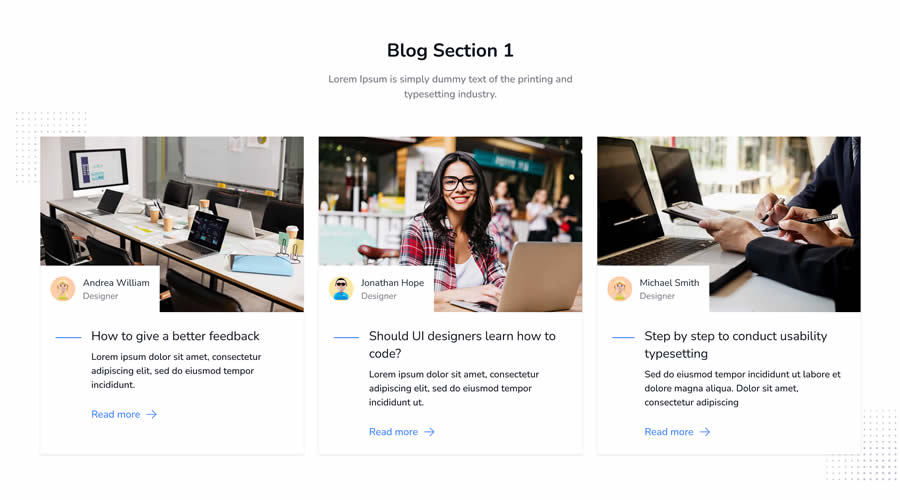 Blogez Blog Web Template Tailwind CSS