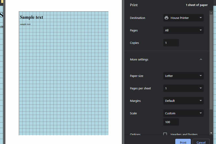 CSS for Printing to Paper