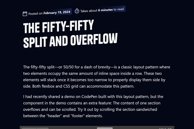 The Fifty-Fifty Split Overflow