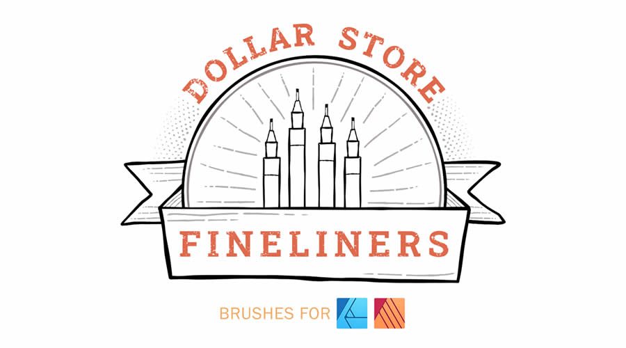 Dollar Store Fineliner Affinity Designer Free Brush Set