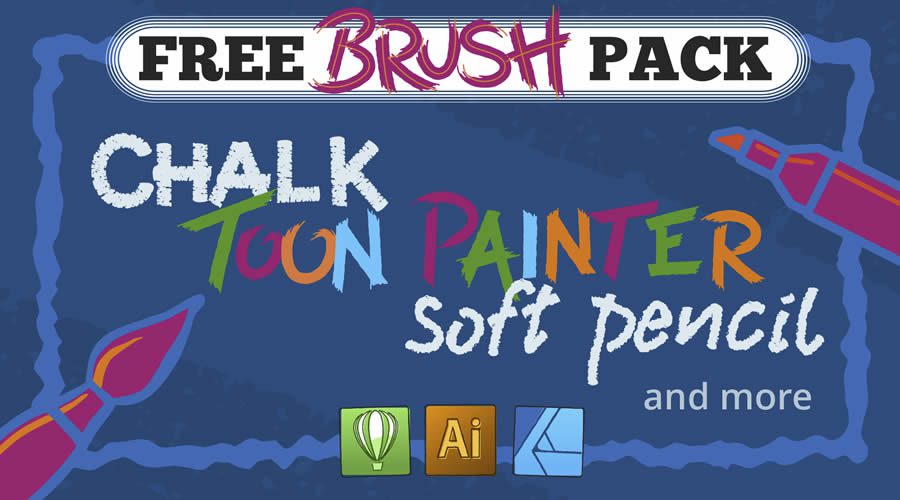 Chalk Toon Painter Affinity Designer Free Brush Set