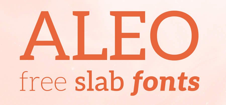 Aleo Slab Serif Free Heavy Bold Typeface Font Family