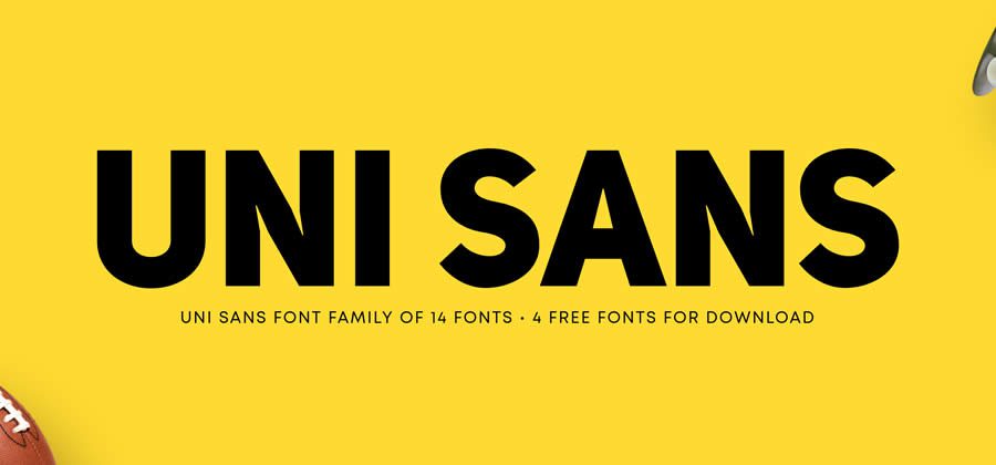 Uni Sans-Serif Free Heavy Bold Typeface Font Family