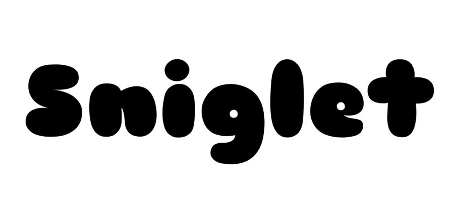 Sniglet Rounded Display Free Heavy Bold Typeface Font Family