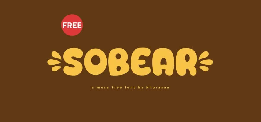 Sobear Display Free Heavy Bold Typeface Font Family