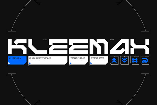 Kleemax Futuristic Display Font Free