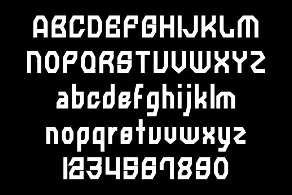 Angular Futuristic Dystopian Font Free