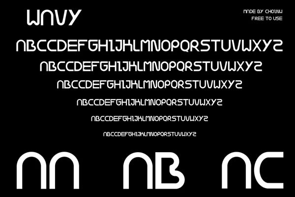 Wavy Futuristic Display Font Free