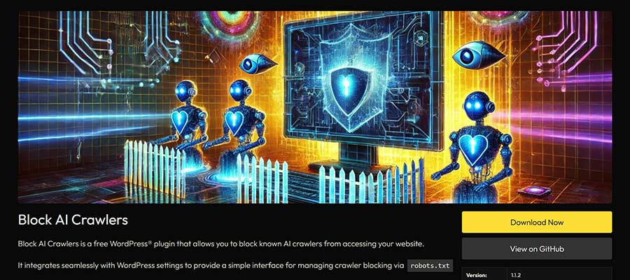  Block AI Crawlers is an easy to use WordPress plugin.