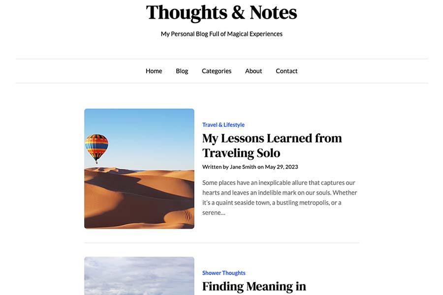 The Free Blogger WordPress Theme