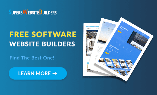 An illustration representing free website builders for small businesses, featuring a computer screen with a user-friendly website design and icons of essential web tools.