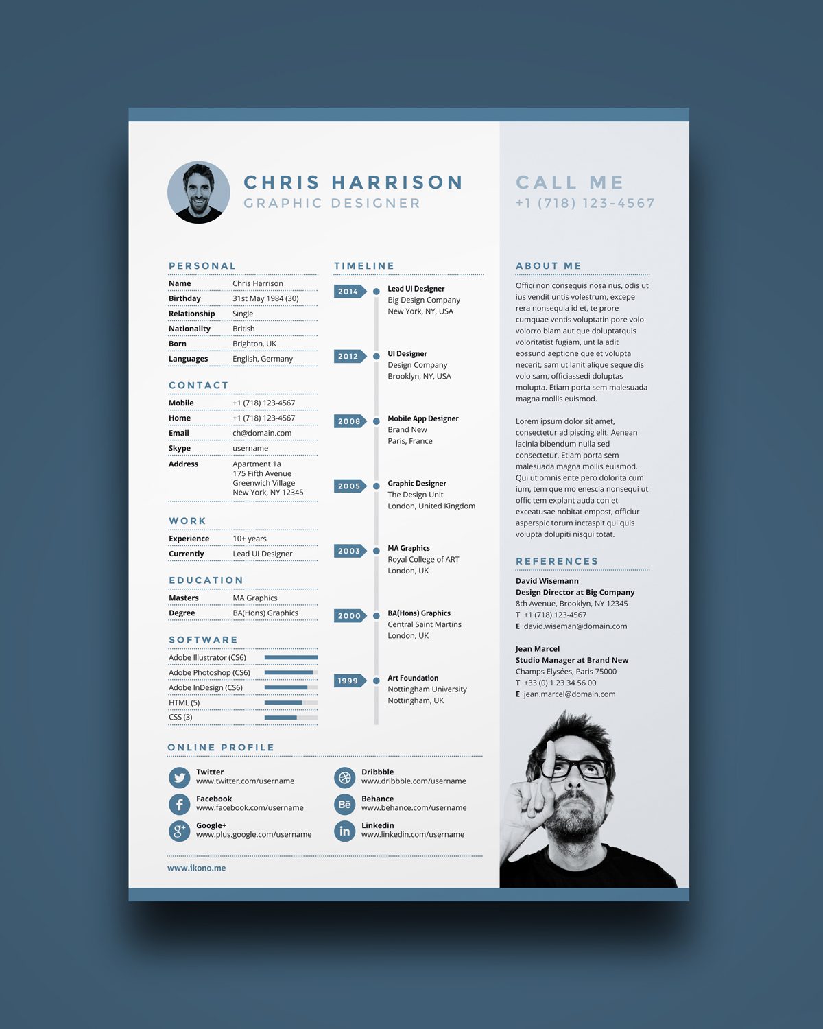 A modern resume mockup showcasing clean lines, professional layout, and contemporary design elements suitable for various job seekers.