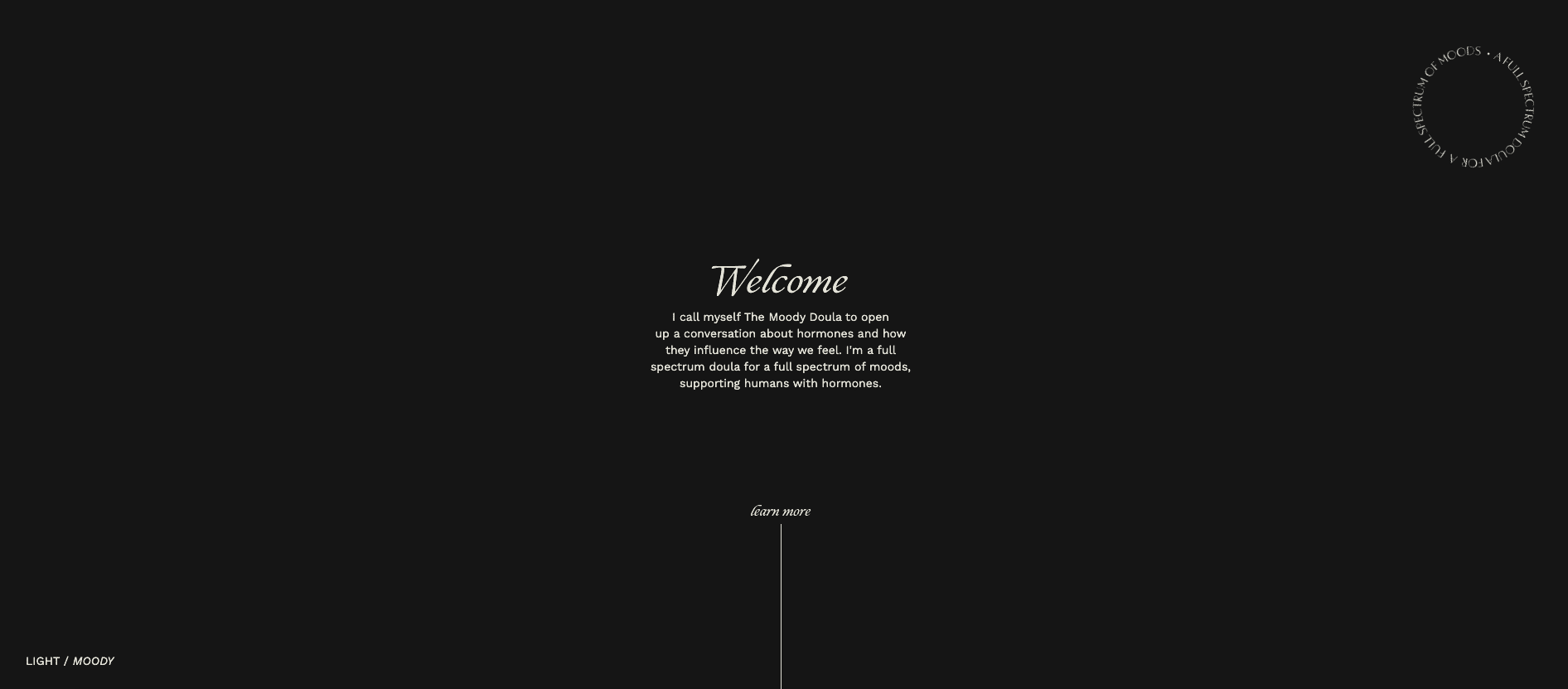 An example of dark mode web design showcasing a modern website layout with vibrant content.