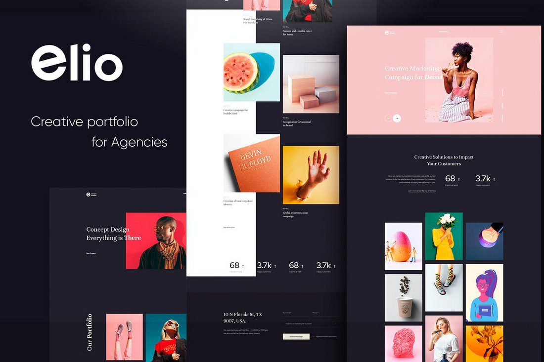 A modern and elegant web design portfolio displayed on a computer monitor, showcasing user experience and creative projects.