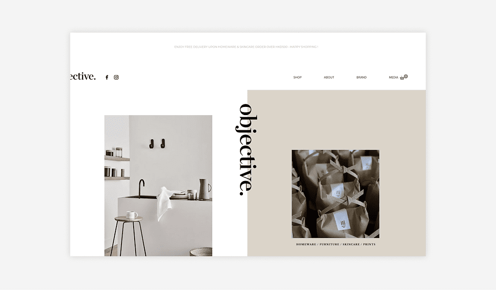 Example of a minimalist web design showcasing a clean layout with clear navigation and a modern aesthetic.