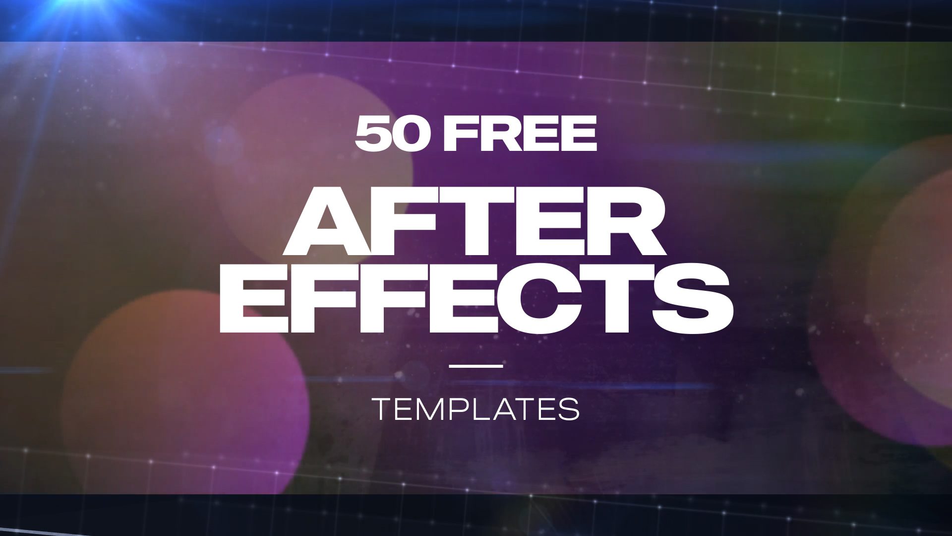 A vibrant digital collage of various After Effects intro templates for video production in 2025.