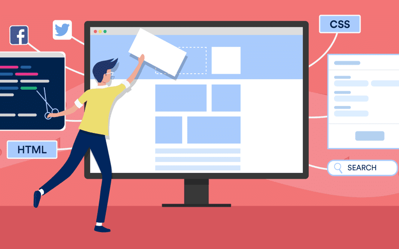 A concerned web designer in a modern office dealing with a service outage on their computer.