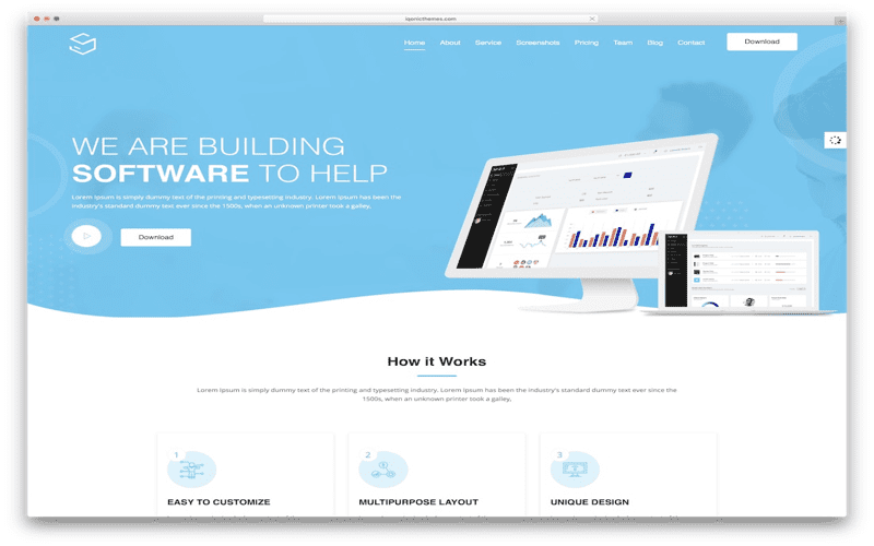 A modern web design interface showcasing the significance of typography with various font styles and sizes.