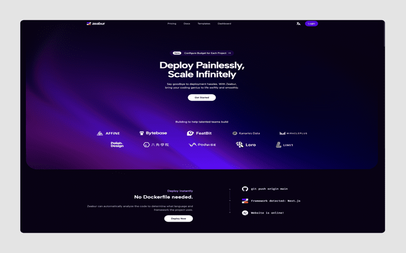 Modern and elegant website homepage design example showcasing blog and portfolio sections.